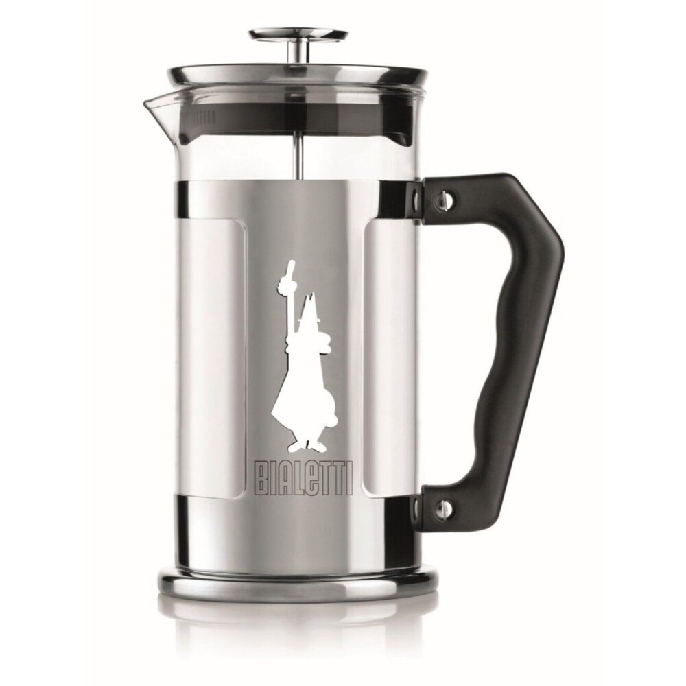 Bialetti 6860 Preziosa Stainless Steel 3-Cup French Press Coffee Maker, Silver